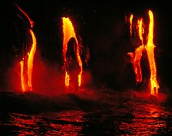 "Lava Meets Ocean". This photo was taken off a zodiac boa... by Mathew Cook 